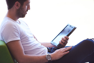 Image showing student working on tablet