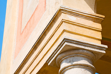 Image showing abstract old column in the  of europe marble brick