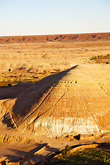 Image showing hill africa in contruction       historical village brick  