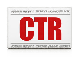 Image showing Finance concept: newspaper headline CTR