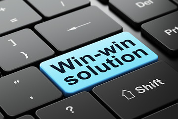 Image showing Finance concept: Win-win Solution on computer keyboard background
