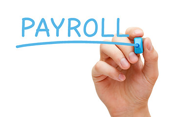 Image showing Payroll Blue Marker