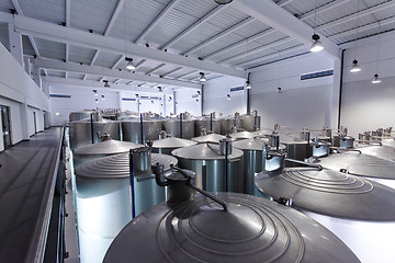 Image showing Stainless Steel Vats for Fermentation Wine