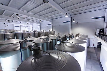 Image showing Stainless Steel Vats for Fermentation Wine