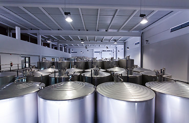 Image showing Stainless Steel Vats for Fermentation Wine