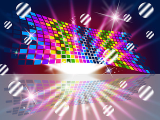 Image showing Squares Pattern Shows Multicolored Colors And Colourful