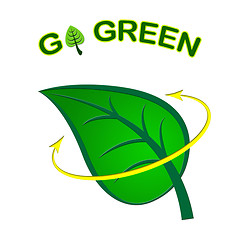 Image showing Go Green Represents Earth Day And Eco-Friendly