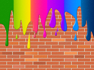 Image showing Color Copyspace Indicates Paint Colors And Cement
