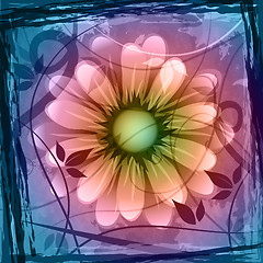 Image showing Floral Copyspace Means Border Florals And Backgrounds