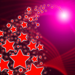 Image showing Background Red Indicates Cosmic Space And Abstract