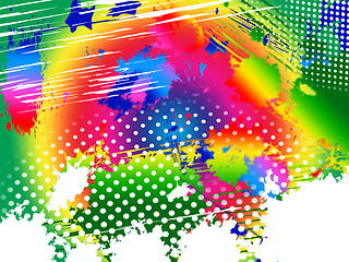 Image showing Color Splash Represents Paint Colors And Blob