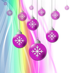 Image showing Pastel Color Means New Year And Bauble