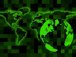 Image showing World Map Indicates Globalization Planet And Worldly