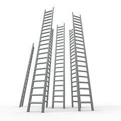 Image showing Ladder Ladders Indicates Vision Raise And Growing
