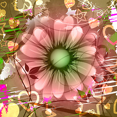 Image showing Floral Background Means Grunge Texture And Backgrounds