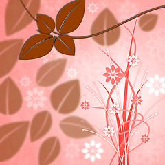 Image showing Background Leaves Represents Leafy Foliage And Petals