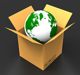 Image showing World Delivery Indicates Sending Delivering And Postage