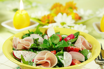 Image showing Fresh spring vegetable salad