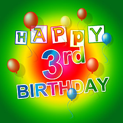 Image showing Happy Birthday Shows Congratulation Celebration And Greeting