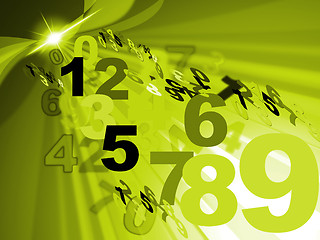 Image showing Counting Mathematics Represents Number Design And Numerical