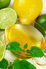 Image showing Green tea with fresh mint