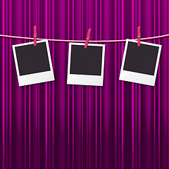 Image showing Photo Frames Shows Empty Space And Background