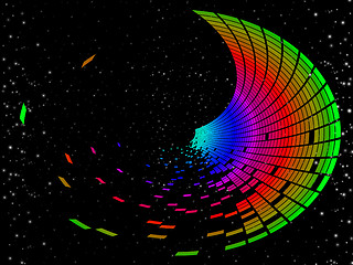 Image showing Tunnel Copyspace Indicates Abstract Design And Spectrum