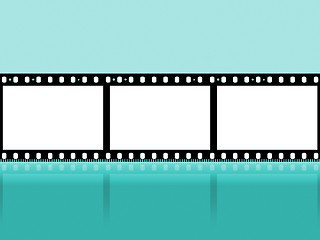 Image showing Blue Copyspace Represents Negative Film And Cinematography