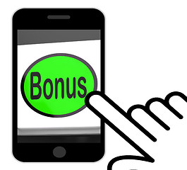 Image showing Bonus Button Displays Extra Gift Or Gratuity Online