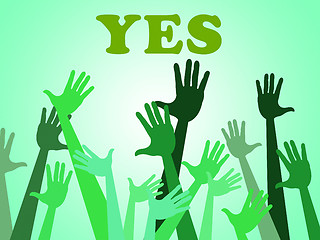 Image showing Yes Hands Means All Right And O.K.