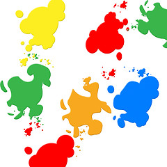 Image showing Background Colors Indicates Blots Backdrop And Spatter