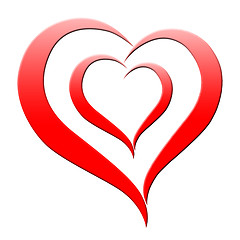 Image showing Background Heart Shows Valentine\'s Day And Abstract