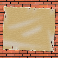 Image showing Brick Wall Means Empty Space And Backdrop