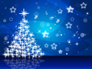 Image showing Xmas Tree Represents Merry Christmas And Holiday