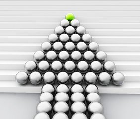 Image showing Leader Sphere Means Team Work And Manage