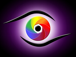 Image showing Glow Spectrum Shows Light Burst And Bright