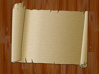 Image showing Paper Scroll Indicates Antique Parchment And Bordering