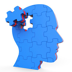 Image showing Brain Think Shows Thinking About And Reflect