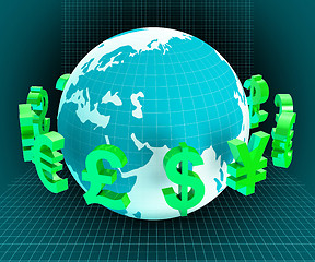 Image showing Dollars Forex Indicates Foreign Exchange And European