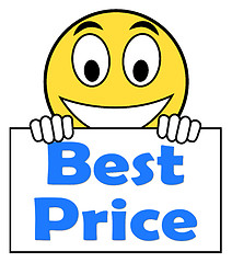 Image showing Best Price On Sign Shows Promotion Offer Or Discount