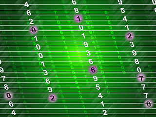 Image showing Tech Numbers Means Communicate Communication And Numerals