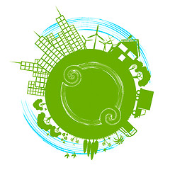 Image showing Eco City Represents Earth Day And Cityscape