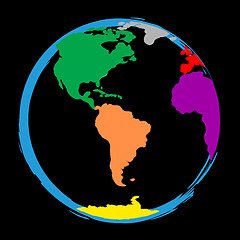 Image showing Colourful World Means Colorful Color And Vibrant