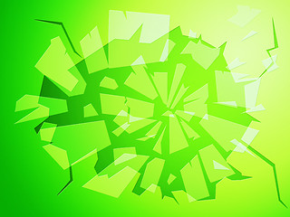 Image showing Broken Glass Shows Empty Space And Blank