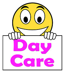 Image showing Day Care On Sign Shows Children\'s Or Toddlers Play