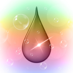 Image showing Rain Drop Indicates Pastel Color And Drip