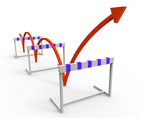 Image showing Hurdle Obstacle Shows Overcome Problems And Challenge