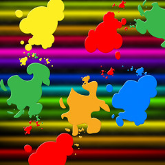 Image showing Colors Paint Shows Splashed Background And Splashing