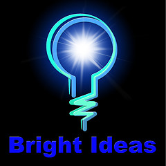 Image showing Light Bulb Indicates Ideas Innovations And Thoughts