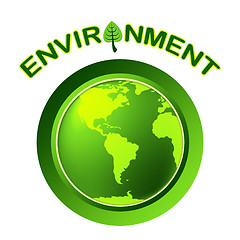 Image showing Globe Environment Represents Go Green And Earth